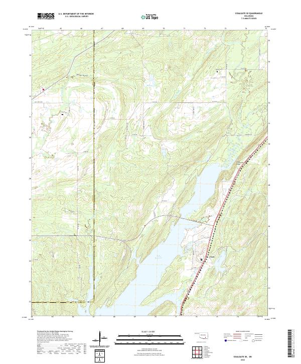 USGS Topographic Map – Coalgate SE