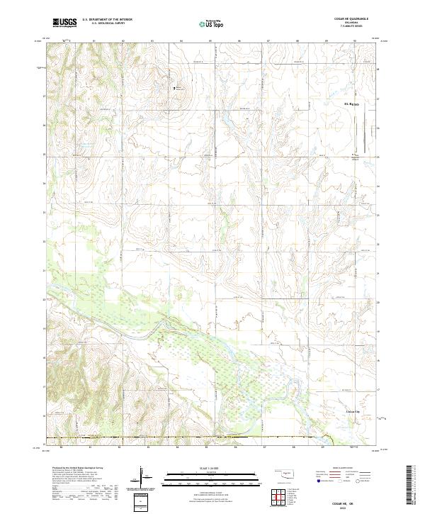 USGS Topographic Map – Cogar NE