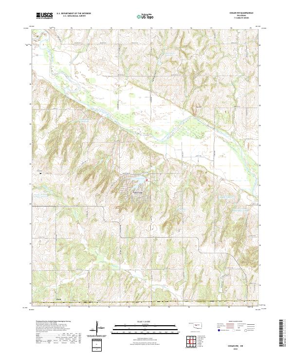 USGS Topographic Map – Cogar NW