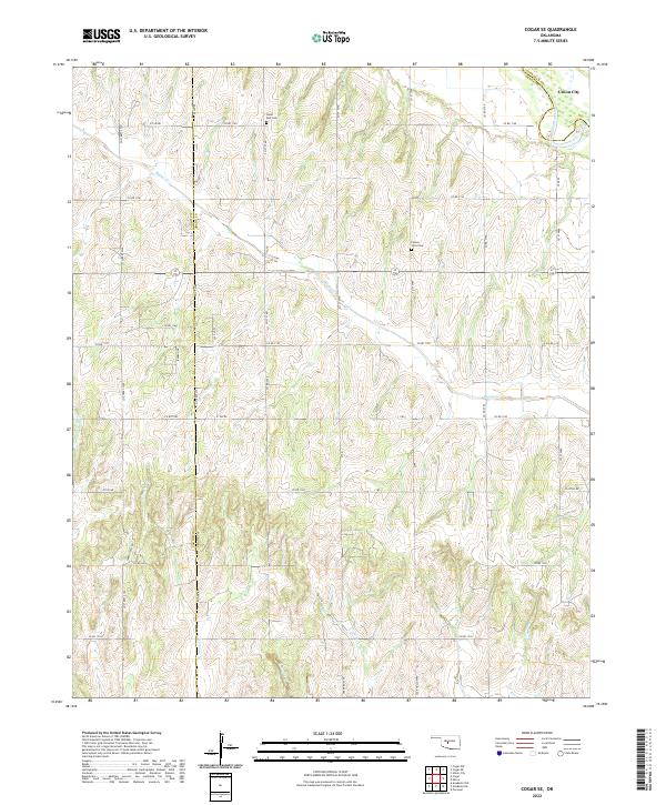 USGS Topographic Map – Cogar SE