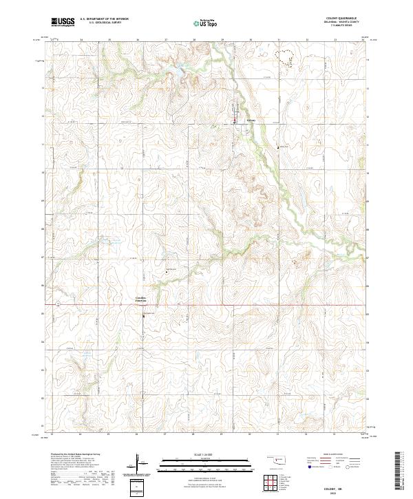 USGS Topographic Map – Colony