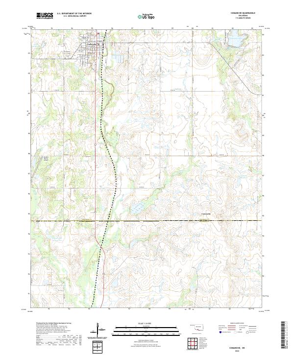 USGS Topographic Map – Comanche