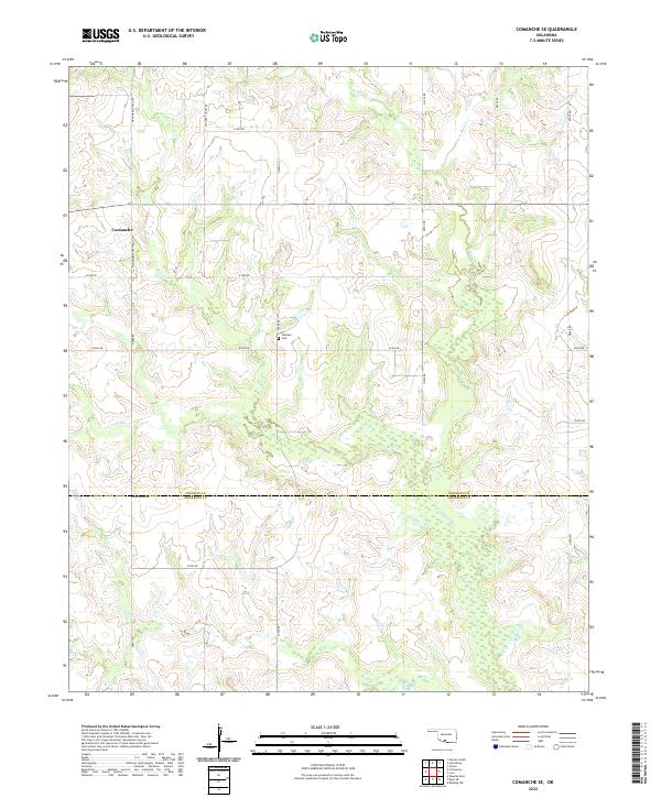 USGS Topographic Map – Comanche SE