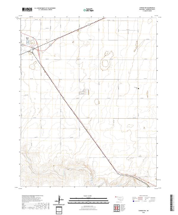 USGS Topographic Map – Conrad NW