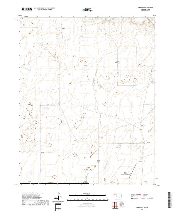 2022 Map of Conrad SW, 2022 Print