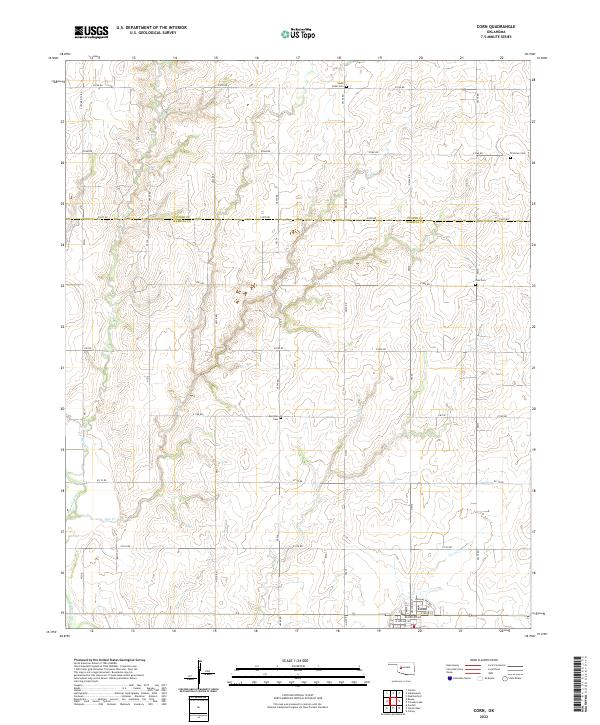 USGS Topographic Map – Corn