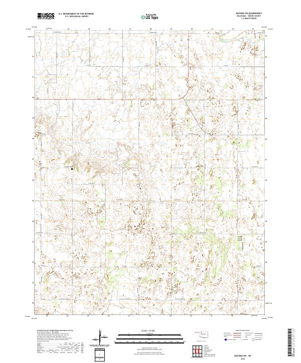 USGS Topographic Map – Dacoma SW