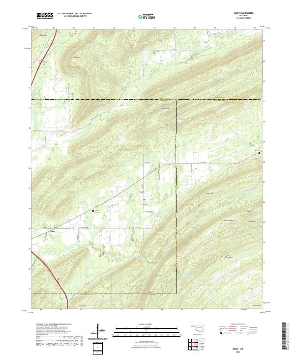 USGS Topographic Map – Daisy