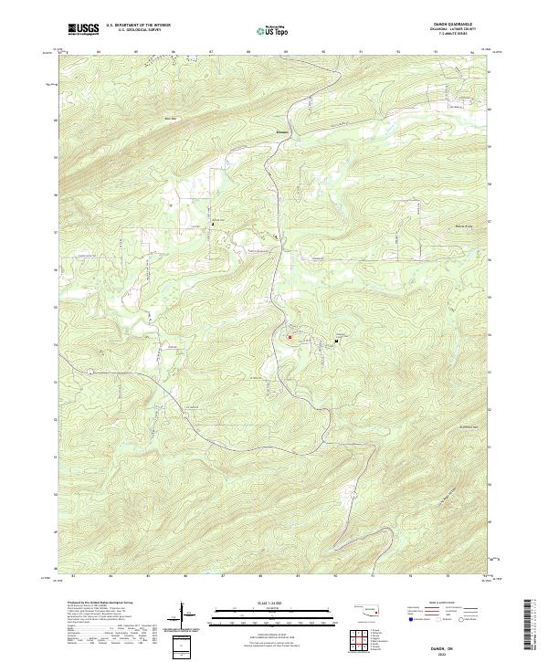 USGS Topographic Map – Damon