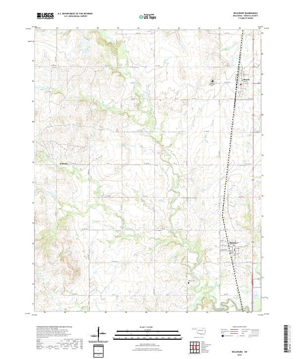USGS Topographic Map – Delaware