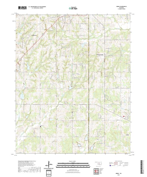 USGS Topographic Map – Dibble