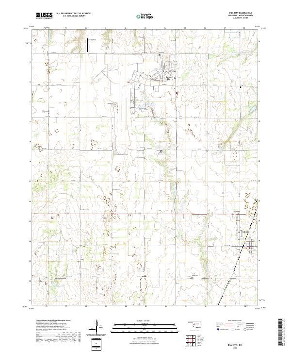 USGS Topographic Map – Dill City