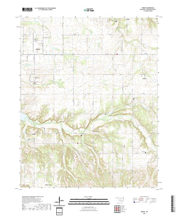 USGS Topographic Map – Dodge