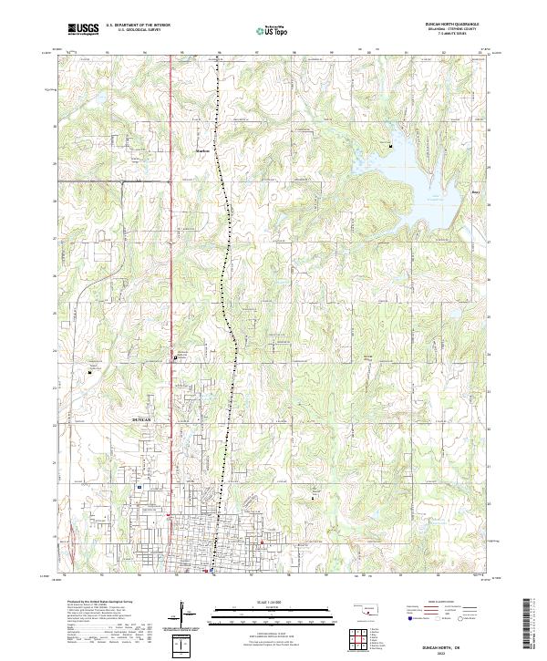 USGS Topographic Map – Duncan North