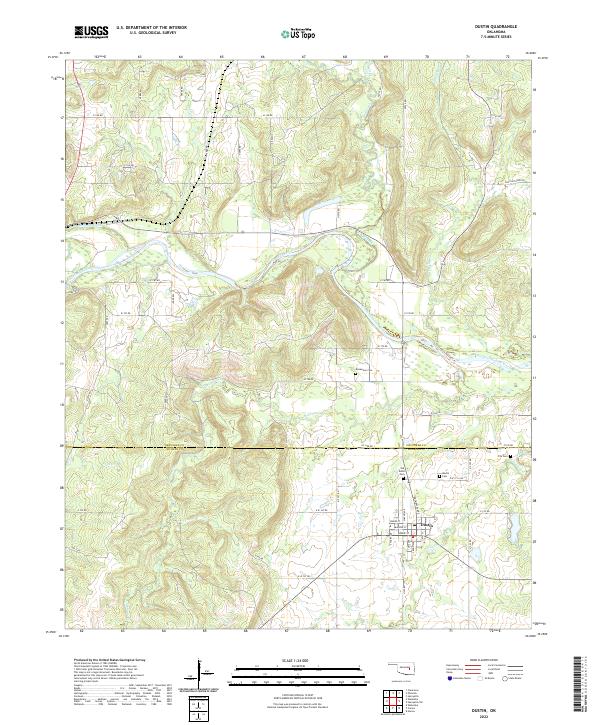 USGS Topographic Map – Dustin