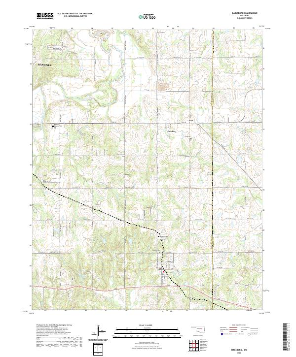 USGS Topographic Map – Earlsboro