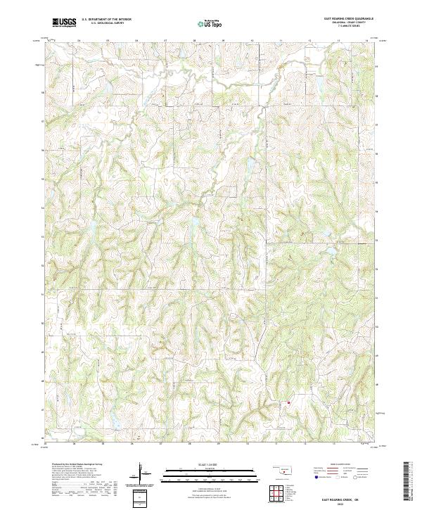 USGS Topographic Map – East Roaring Creek