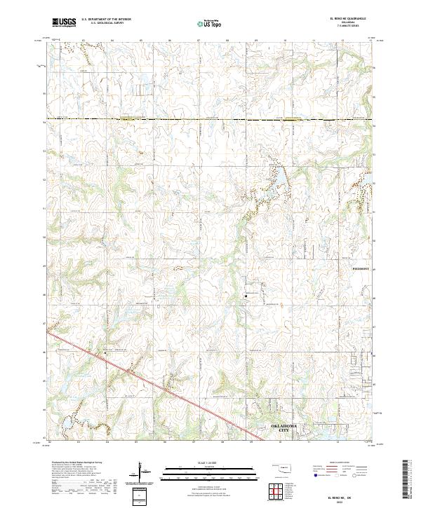 USGS Topographic Map – El Reno NE