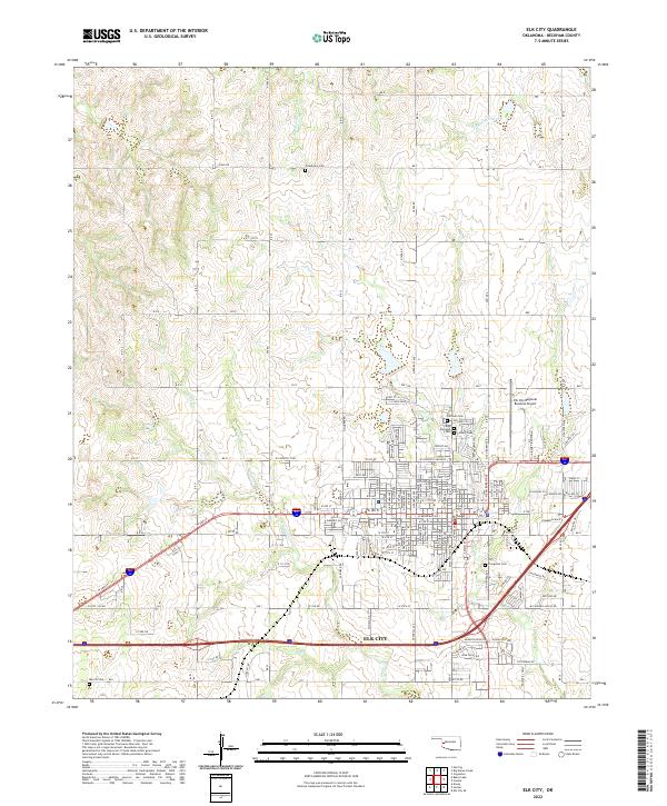 USGS Topographic Map – Elk City