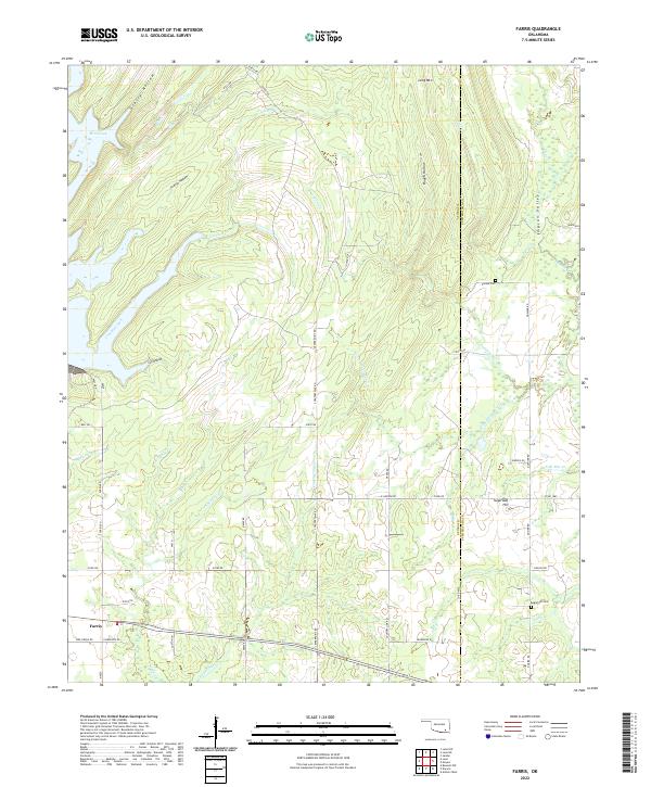USGS Topographic Map – Farris