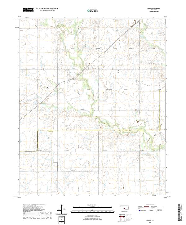 USGS Topographic Map – Faxon