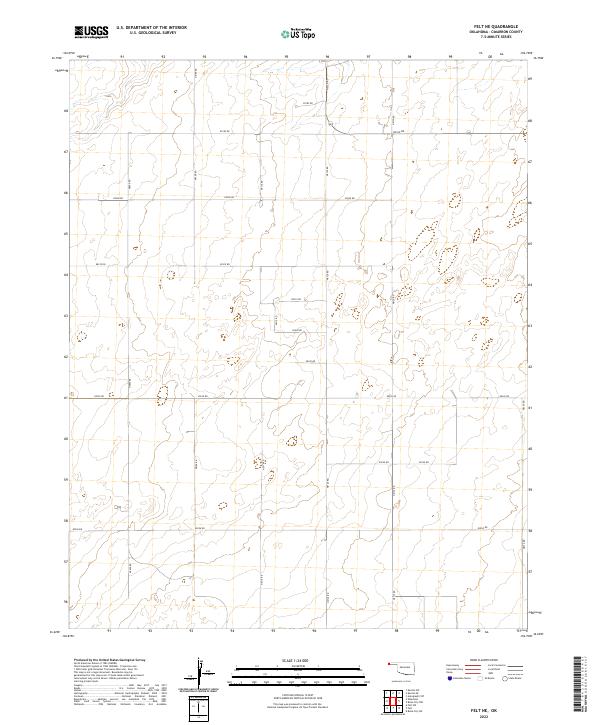 USGS Topographic Map – Felt NE