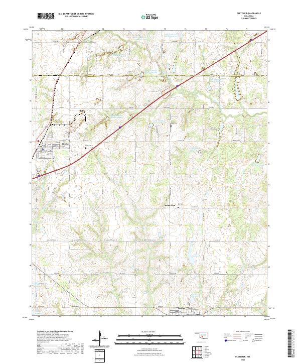 USGS Topographic Map – Fletcher