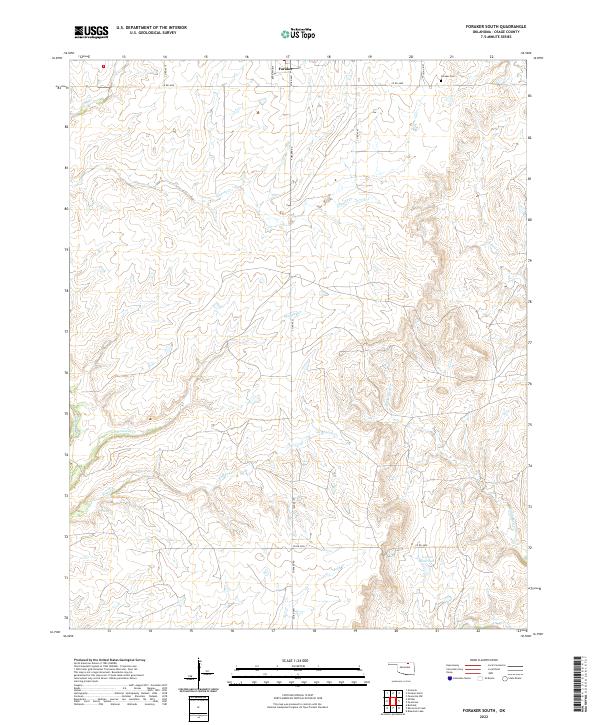USGS Topographic Map – Foraker South