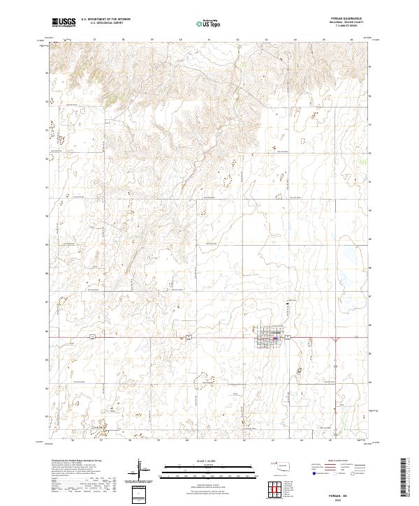 USGS Topographic Map – Forgan
