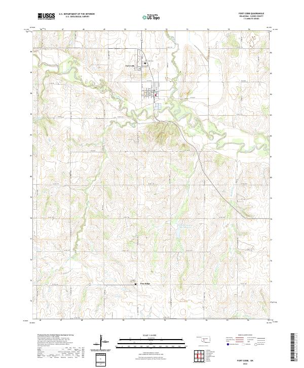 USGS Topographic Map – Fort Cobb