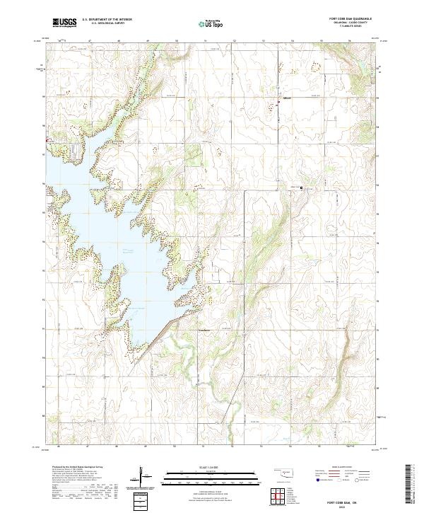 USGS Topographic Map – Fort Cobb Dam