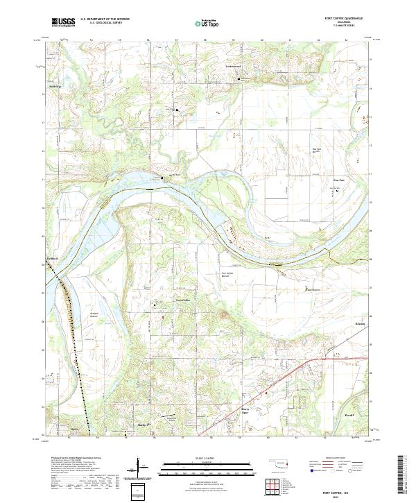 USGS Topographic Map – Fort Coffee