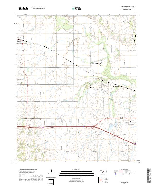 USGS Topographic Map – Fort Reno