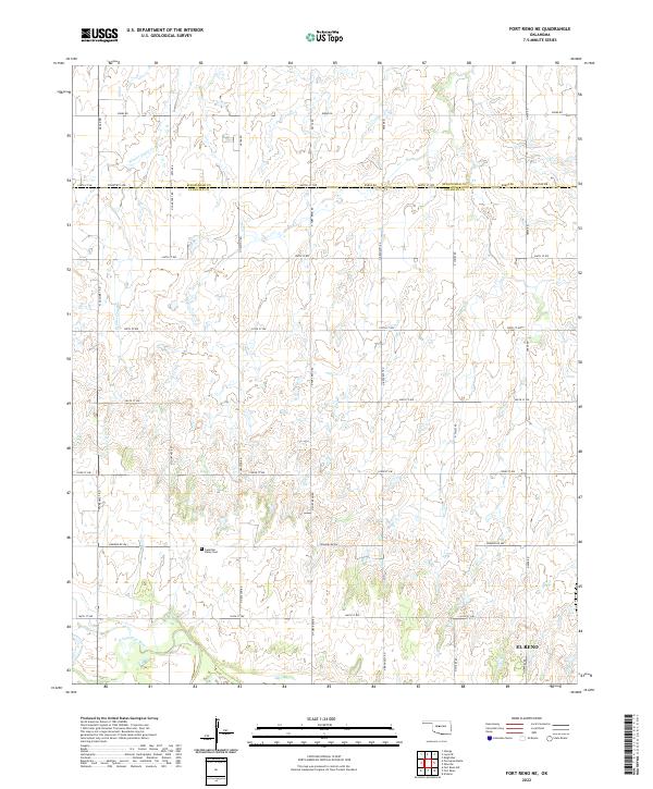 USGS Topographic Map – Fort Reno NE