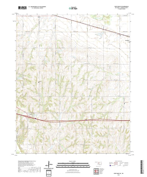 USGS Topographic Map – Fort Reno SW