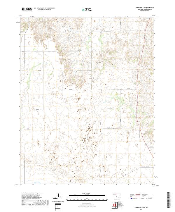 USGS Topographic Map – Fort Supply NW