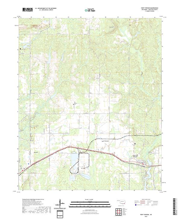 USGS Topographic Map – Fort Towson