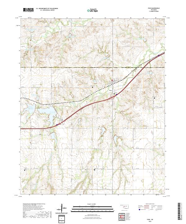 USGS Topographic Map – Foss
