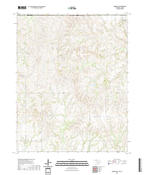 USGS Topographic Map – Freedom NE