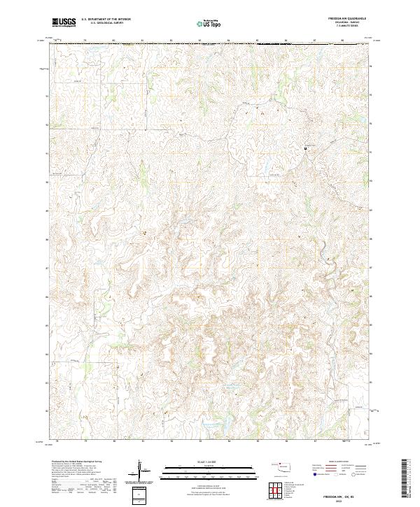 USGS Topographic Map – Freedom NW