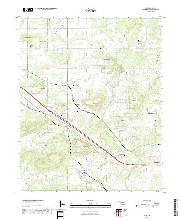 USGS Topographic Map – Gans
