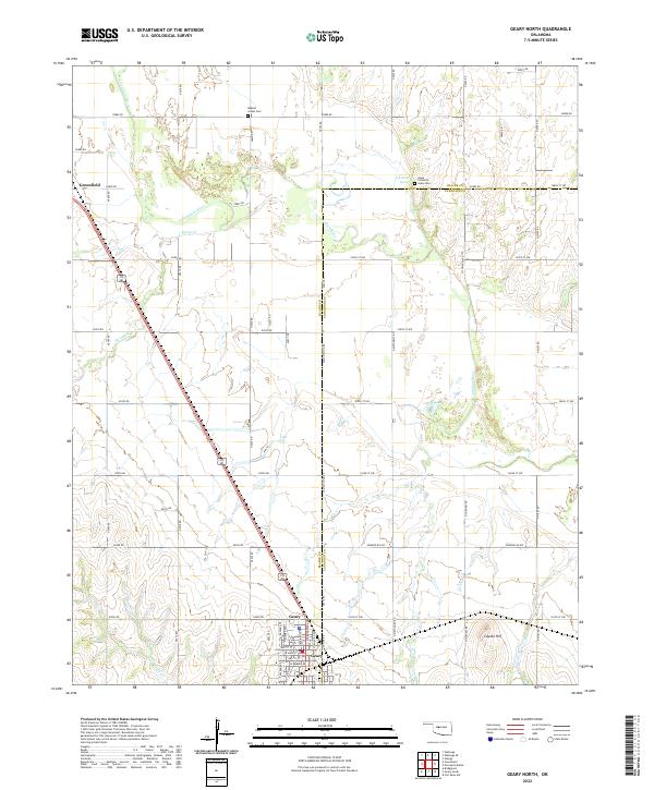 USGS Topographic Map – Geary North