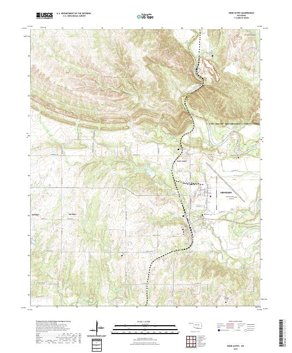 USGS Topographic Map – Gene Autry