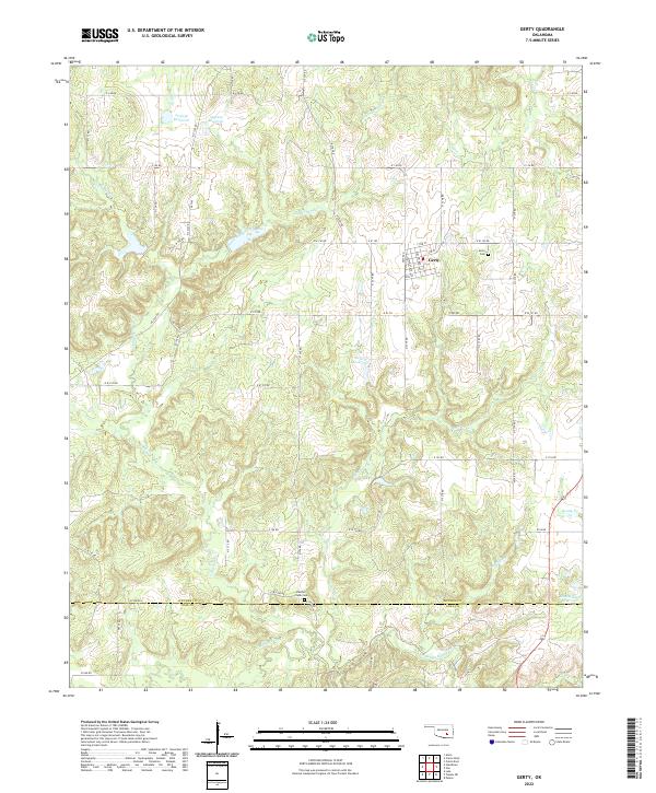 USGS Topographic Map – Gerty
