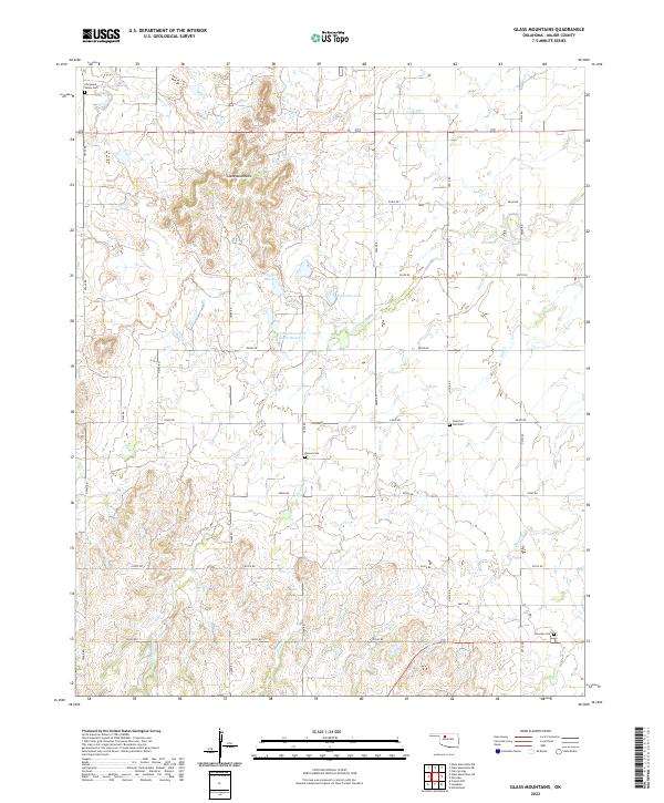 USGS Topographic Map – Glass Mountains