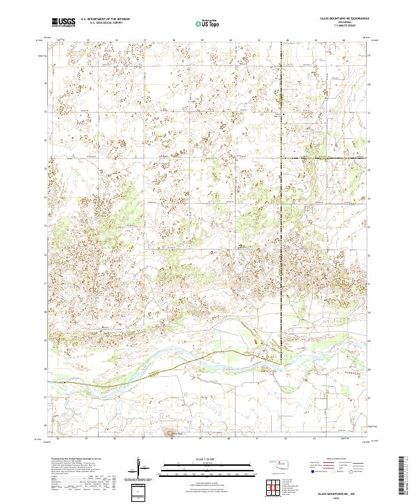 USGS Topographic Map – Glass Mountains NE