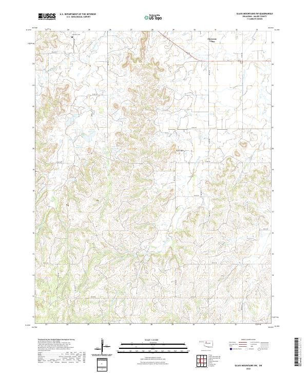 USGS Topographic Map – Glass Mountains SW
