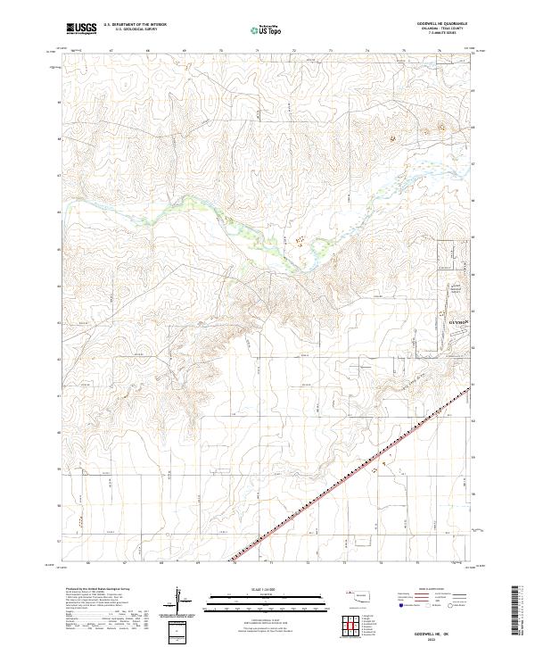 USGS Topographic Map – Goodwell NE