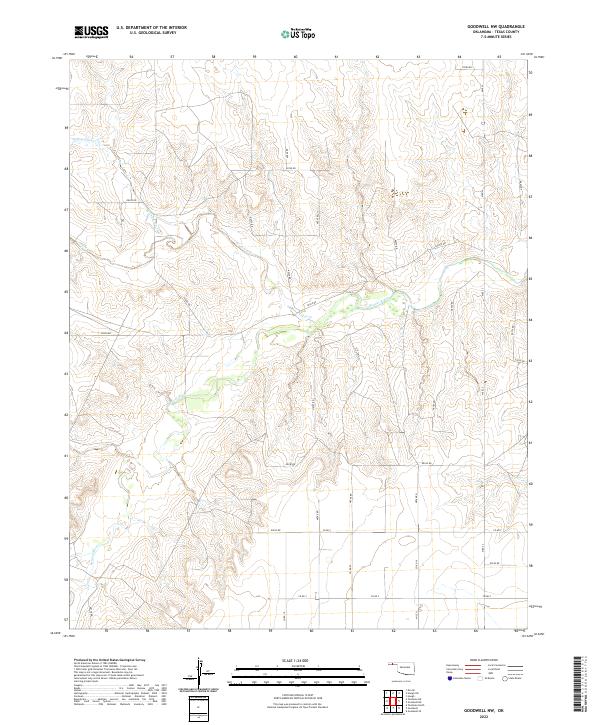 USGS Topographic Map – Goodwell NW