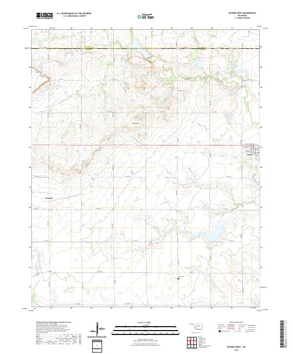 USGS Topographic Map – Gotebo West
